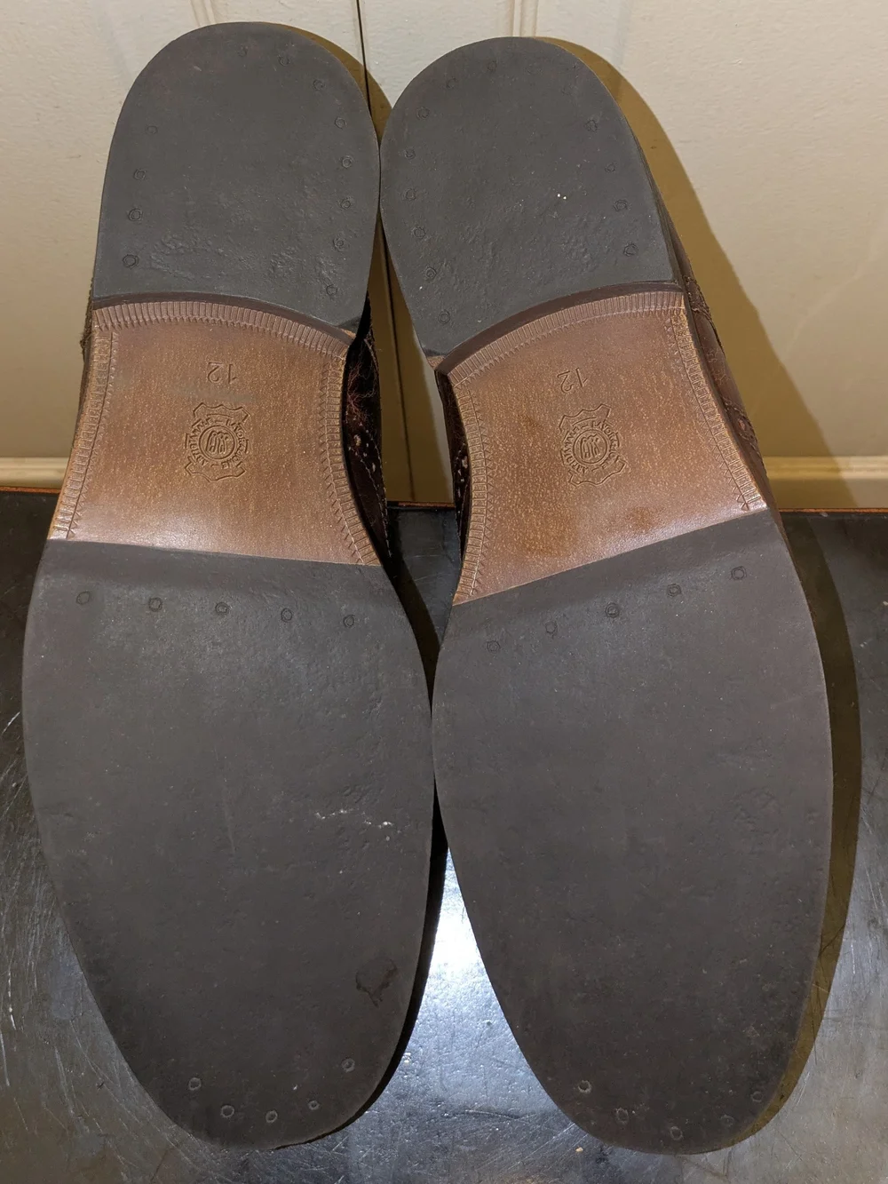 Men's Aston Grey Brown Ankle Distressed Leather Boots Size 12